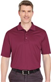 UltraClub Mens Cool & Dry Sport Polo MAROON Pocket