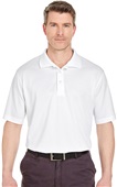 UltraClub Mens Cool & Dry Sport Polo WHITE Pocket