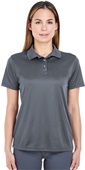 UltraClub Ladies Cool & Dry Sport Polo CHARCOAL Pocket