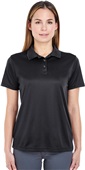 UltraClub Ladies Cool & Dry Sport Polo BLACK Pocket