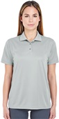 UltraClub Ladies Cool & Dry Sport Polo GREY Pocket