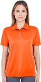 UltraClub Ladies Cool & Dry Sport Polo ORANGE Pocket