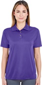 UltraClub Ladies Cool & Dry Sport Polo PURPLE Pocket