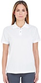 UltraClub Ladies Cool & Dry Sport Polo WHITE Pocket