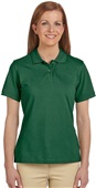 Harriton Ladies Ringspun Cotton Pique Polo DARK GREEN Pocket