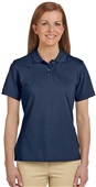 Harriton Ladies Ringspun Cotton Pique Polo NAVY Pocket