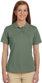 Harriton Ladies Ringspun Cotton Pique Polo DILL Pocket