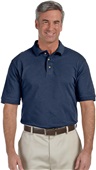 Harriton Mens Ringspun Cotton Pique Polo NAVY Pocket