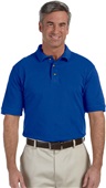 Harriton Mens Ringspun Cotton Pique Polo TRUE ROYAL Pocket