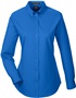 Harriton Ladies Foundation LS Twill Shirt w/Teflon FRENCH BLUE Pocket
