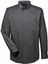 Harriton Mens Foundation LS Twill Shirt w/Teflon BLACK Pocket