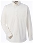 Harriton Mens Foundation LS Twill Shirt w/Teflon WHITE Pocket