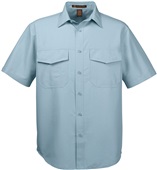 Harriton Mens Key West Performance Staff Shirt CLOUD BLUE Pocket