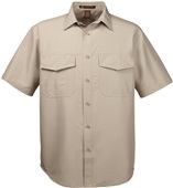 Harriton Mens Key West Performance Staff Shirt KHAKI Pocket