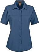 Harriton Ladies Key West Performance Staff Shirt NAVY Pocket
