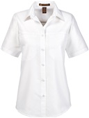 Harriton Ladies Key West Performance Staff Shirt WHITE Pocket