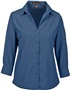 Harriton Ladies Paradise 3/4 Performance Shirt NAVY Pocket