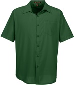 Harriton Mens Paradise SS Performance Shirt PALM GREEN Pocket