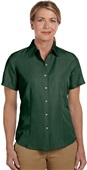 Harriton Ladies Barbados Textured Camp Shirt PALM GREEN Pocket