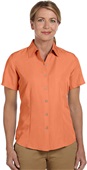 Harriton Ladies Barbados Textured Camp Shirt NECTARINE Pocket