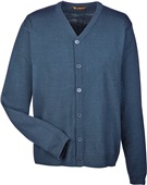 Harriton Mens Pilbloc Cardigan Sweater DARK NAVY Pocket
