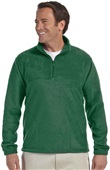 Harriton Mens 1/4-Zip Fleece Pullover HUNTER Pocket