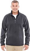 Devon & Jones Mens Bristol 1/4-Zip Sweater Jacket BLACK Pocket