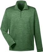 Devon & Jones Mens Newbury Melange 1/4-Zip Jacket FOREST HEATHER Pocket