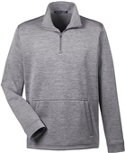 Devon & Jones Mens Newbury Melange 1/4-Zip Jacket DARK GREY HEATHER Pocket