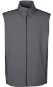 Core365 Mens Two-Layer Fleece Bonded Vest CARBON Pocket
