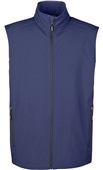Core365 Mens Two-Layer Fleece Bonded Vest CLASSIC NAVY Pocket