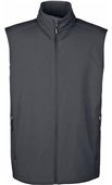 Core365 Mens Two-Layer Fleece Bonded Vest BLACK Pocket