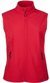 Core365 Ladies Cruise Two-Layer Fleece Bonded Vest CLASSIC RED Pocket