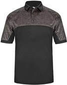 Badger Adult Tonal Blend Polo BLACK/BLACK TONAL BLEND Pocket