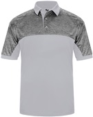 Badger Adult Tonal Blend Polo SILVER/GRAPHITE TONAL BLEND Pocket