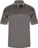 Badger Adult Tonal Blend Polo GRAPHITE/BLACK TONAL BLEND Pocket