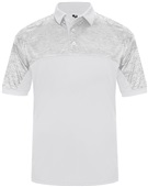 Badger Adult Tonal Blend Polo WHITE/SILVER BLEND Pocket