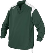 Rawlings Adult Youth Quarter-Zip Force Jacket DARK GREEN Pocket