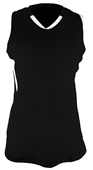 Champro Women/Girl Decoy Racerback Softball Jersey BLACK/WHITE Front
