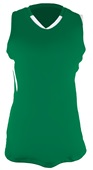 Champro Women/Girl Decoy Racerback Softball Jersey FOREST/WHITE Front