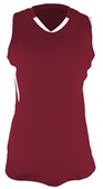 Champro Women/Girl Decoy Racerback Softball Jersey MAROON/WHITE Front