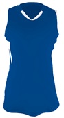 Champro Women/Girl Decoy Racerback Softball Jersey NAVY/WHITE Front