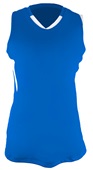 Champro Women/Girl Decoy Racerback Softball Jersey ROYAL/WHITE Front