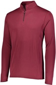 Augusta Adult Womens Youth Attain 1/4 Zip Pullover Jacket MAROON Pocket