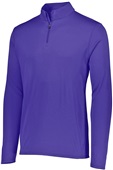 Augusta Adult Womens Youth Attain 1/4 Zip Pullover Jacket PURPLE Pocket