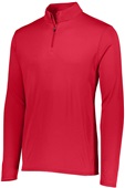 Augusta Adult Womens Youth Attain 1/4 Zip Pullover Jacket RED Pocket