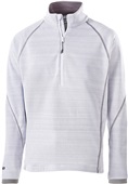 Adult Half Zip Pullover Jacket (Black,Carbon,Forest,Maroon,Navy,Royal,Red,White) WHITE Pocket
