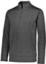  Adult 1/4 Zip Heathered Pullover Warm-Up BLACK Pocket