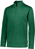 Adult 1/4 Zip Heathered Pullover Warm-Up DARK GREEN Pocket