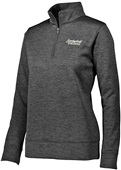 Womens Quarter-Zip, Tagless Pullover Fleece Jacket (Black,Coral,Forest,Navy,Red,Royal) BLACK Pocket